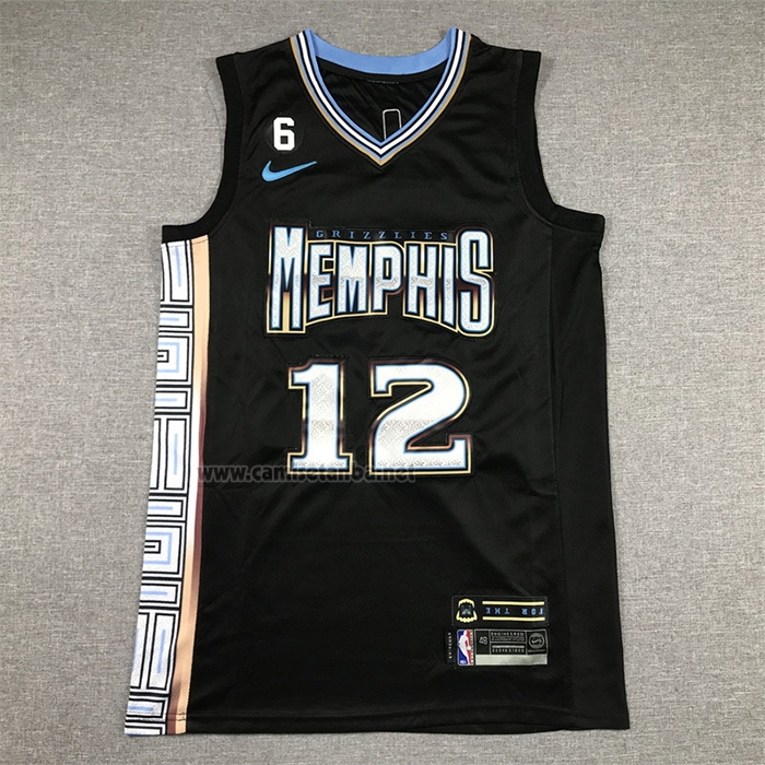 Camiseta Memphis Grizzlies Ja Morant #12 Ciudad 2022-23 Negro
